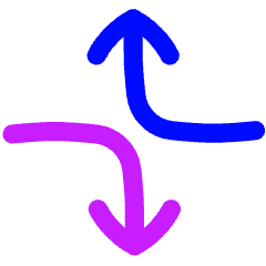 Line Arrow Dodge 2 Icon from Flex Neon Set