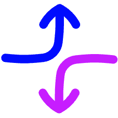 Line Arrow Dodge 4 Icon from Flex Neon Set