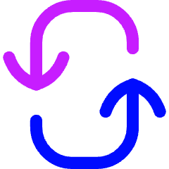 Line Arrow Reload Vertical 3 Icon from Flex Neon Set