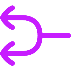 Line Arrow Split Left 1 Icon from Flex Neon Set