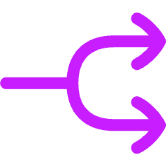 Line Arrow Split Right 1 Icon from Flex Neon Set