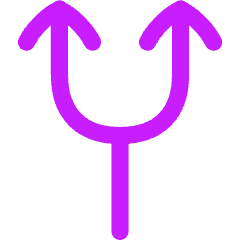 Line Arrow Split Up 1 Icon from Flex Neon Set