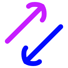 Line Arrow Transfer Diagonal 3 Icon from Flex Neon Set