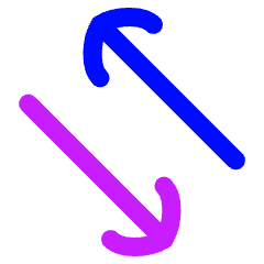 Line Arrow Transfer Diagonal 4 Icon from Flex Neon Set