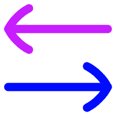 Line Arrow Transfer Horizontal 3 Icon from Flex Neon Set