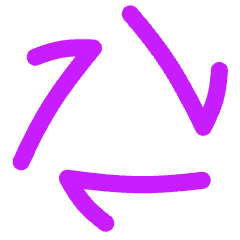 Line Arrow Triangle Loop Icon from Flex Neon Set