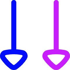 Double Triangle Arrow Down Icon from Flex Neon Set
