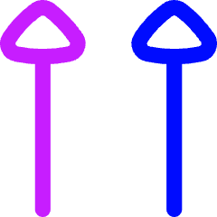 Double Triangle Arrow Up Icon from Flex Neon Set