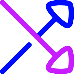 Triangle Arrow Crossover Right Icon from Flex Neon Set