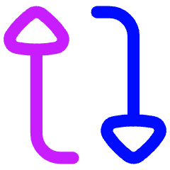 Triangle Arrow Reload Vertical 1 Icon from Flex Neon Set