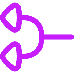 Triangle Arrow Split Left 1 Icon from Flex Neon Set