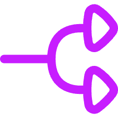 Triangle Arrow Split Right 1 Icon from Flex Neon Set