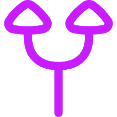 Triangle Arrow Split Up 1 Icon from Flex Neon Set