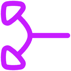 Triangle Arrow Split Vertical Left 2 Icon from Flex Neon Set