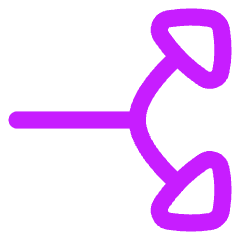 Triangle Arrow Split Vertical Right 2 Icon from Flex Neon Set