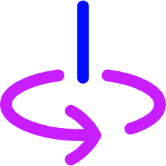 Line Arrow Rotate Vertical Axis Left Icon from Flex Neon Set