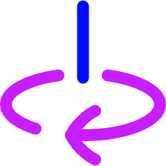 Line Arrow Rotate Vertical Axis Right Icon from Flex Neon Set