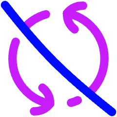 Line Arrow Synchronize Disable Icon from Flex Neon Set