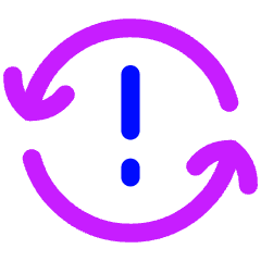 Line Arrow Synchronize Warning Icon from Flex Neon Set