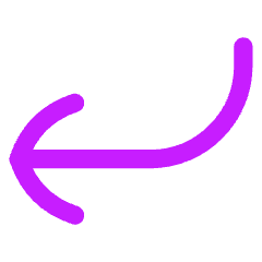 Line Arrow Curve Down Left Icon from Flex Neon Set