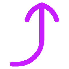 Line Arrow Curve Right Up Icon from Flex Neon Set