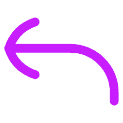 Line Arrow Curve Up Left Icon from Flex Neon Set