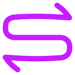 Line Arrow Curvy Both Direction 1 Icon from Flex Neon Set