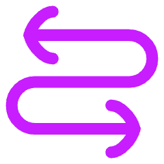 Line Arrow Curvy Both Direction 3 Icon from Flex Neon Set