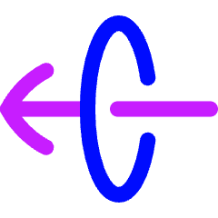 Line Arrow Elipse Left Icon from Flex Neon Set