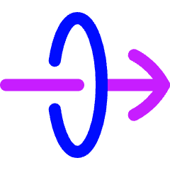 Line Arrow Elipse Right Icon from Flex Neon Set