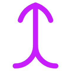 Line Arrow Merge Vertical Icon from Flex Neon Set