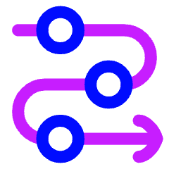 Line Arrow Roadmap Icon from Flex Neon Set