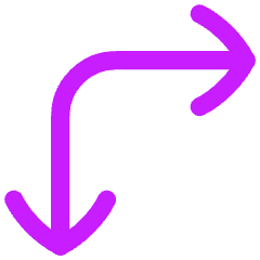 Line Arrow Top Left Corner Icon from Flex Neon Set