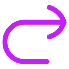 Line Arrow Turn Forward Icon from Flex Neon Set