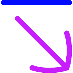 Line Line Arrow Diagonal Bottom Right Icon from Flex Neon Set
