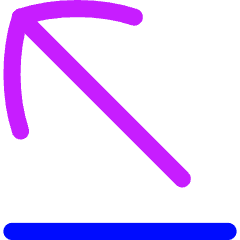 Line Line Arrow Diagonal Top Left Icon from Flex Neon Set