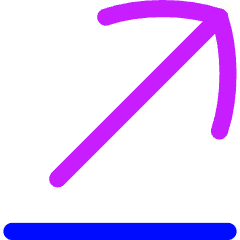 Line Line Arrow Diagonal Top Right Icon from Flex Neon Set