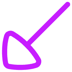 Diagonal Triangle Arrow Bottom Left Icon from Flex Neon Set