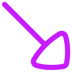 Diagonal Triangle Arrow Bottom Right Icon from Flex Neon Set