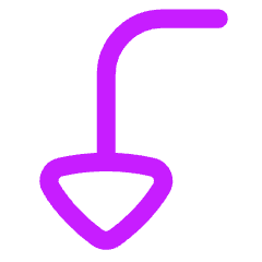 Triangle Arrow Bend Left Down Icon from Flex Neon Set