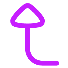 Triangle Arrow Bend Left Up Icon from Flex Neon Set