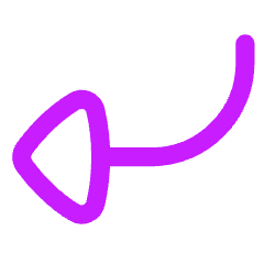 Triangle Arrow Curve Down Left Icon from Flex Neon Set