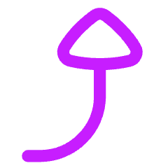 Triangle Arrow Curve Right Up Icon from Flex Neon Set