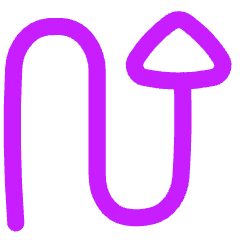 Triangle Arrow Curvy Up Right Icon from Flex Neon Set