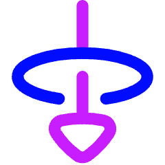 Triangle Arrow Elipse Down Icon from Flex Neon Set
