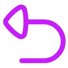 Triangle Arrow Turn Backward Icon from Flex Neon Set
