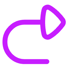 Triangle Arrow Turn Forward Icon from Flex Neon Set