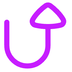 Triangle Arrow Turn Up Right Icon from Flex Neon Set