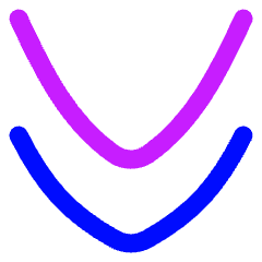 Double Tailless Line Arrow Down Icon from Flex Neon Set