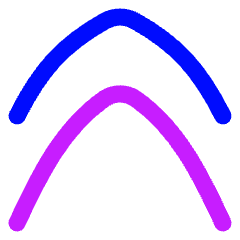 Double Tailless Line Arrow Up Icon from Flex Neon Set